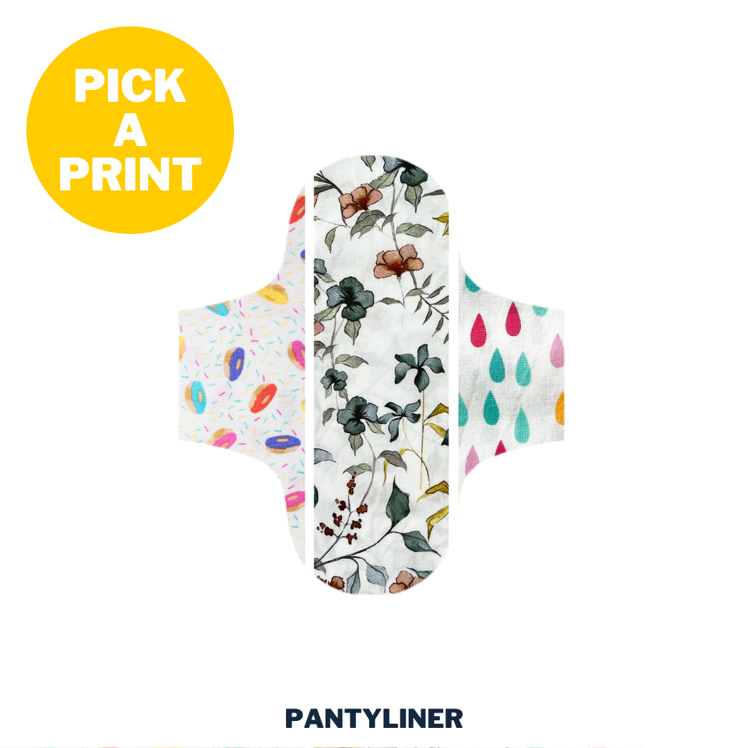 Reusable Cloth Pantyliner – whites and lights