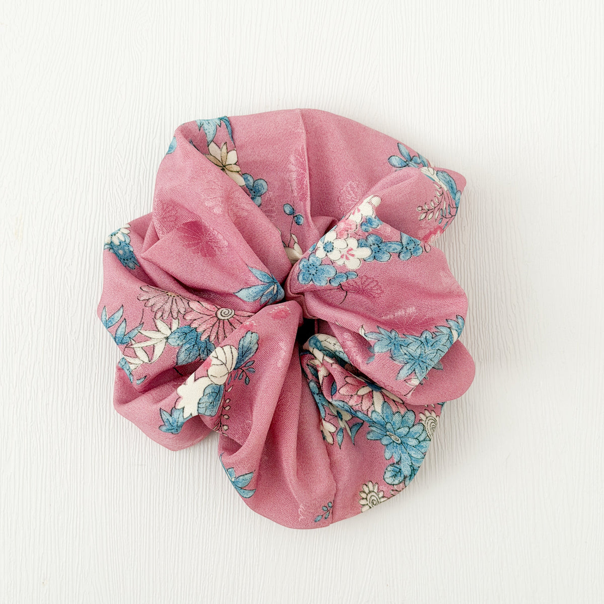 Soft Mauve upcycled vintage Japanese obi scrunchie
