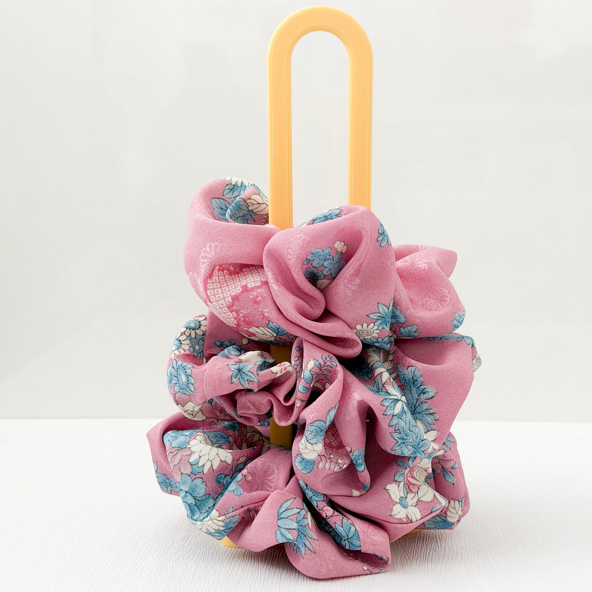 Soft Mauve upcycled vintage Japanese obi scrunchie