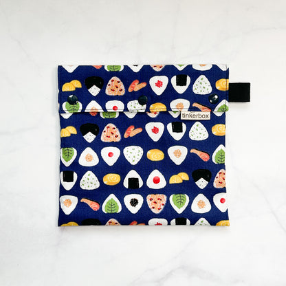 Navy Onigiri Snack Baggie