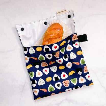 Navy Onigiri Snack Baggie