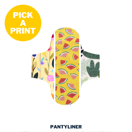 Reusable Cloth Pantyliner – yellows & greens